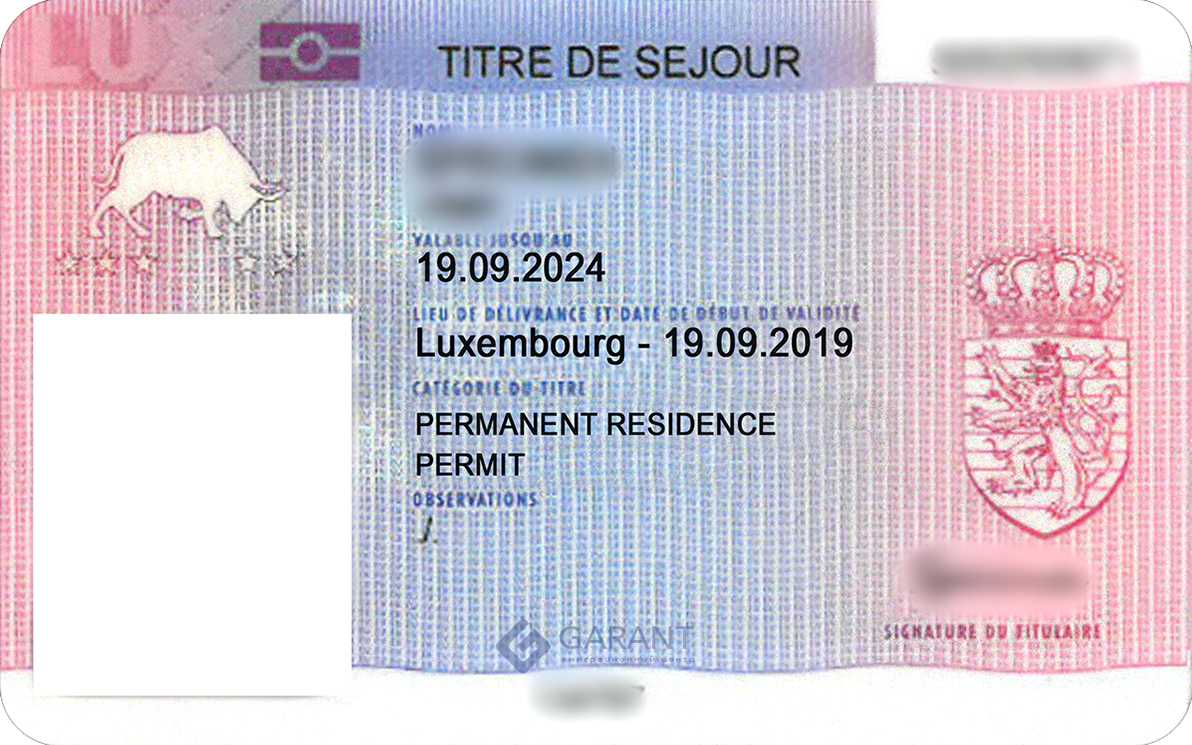 Residence permit of Luxembourg